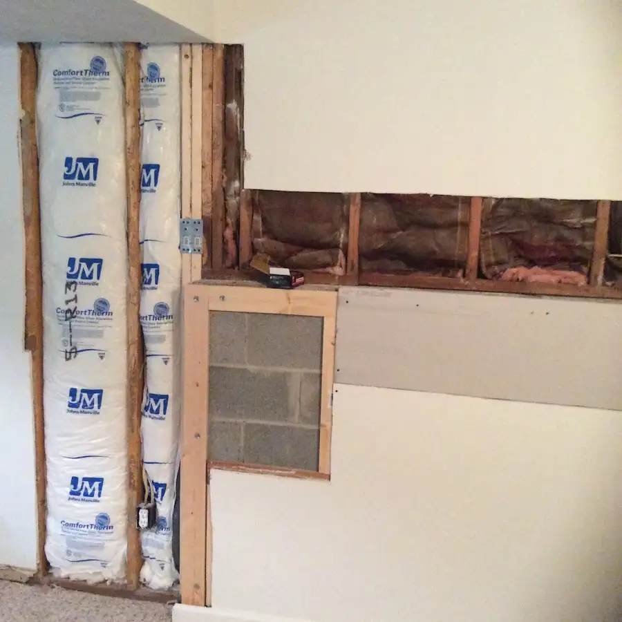 Wall insulation replacement during Contents Cleaning & Restoration in Lynwood